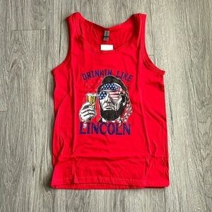 Drinkin Like Lincoln Graphic Tee Tank Top